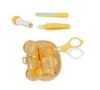 Child Friendly Nails Grooming Set 4Pcs Rounded Safe Scissors Nails Trimmer & Nails File with Cartoon Storage Case Pediatric Nails Care Essential