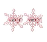 Child Friendly Snowflake Hair Clip Alloy Hairpin Fashion Hairpiece For Adding A Touch Of Fun For Various Hairstyles 2Pcs