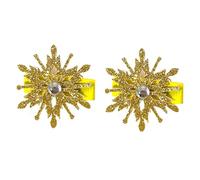 Child Friendly Snowflake Hair Clip Alloy Hairpin Fashion Hairpiece For Adding A Touch Of Fun For Various Hairstyles 2Pcs