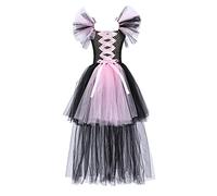 Child Girl Black Witch Costume Kids Halloween Dress Up Girl Costumes Vampire Costume Kids Girls Witch Halloween Outfit for for Carnival Birthday Party Magician Performance Clothes