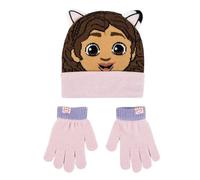 ARTESANÍA CERDÁ, S.L. Kids 2-Piece Hat & Gloves Set – Gabby's Dollhouse – Winter
