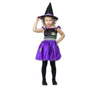 Child Girl Stitch Witch Spider Halloween Fancy Party Dress Costume