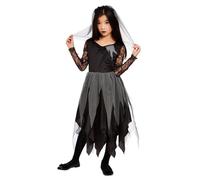 Child Girls Black Graveyard Corpse Bride Halloween Costume