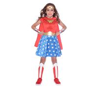 Child Girls Wonder Woman Classic Officialy Fancy Dress Costume 3-12 Years