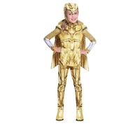 Child Girls Wonder Woman Gold Hero 1984 Official Fancy Dress Costume