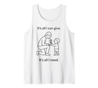 Child Giving Flower to Parent Minimal Symbolic Love Design Tank Top