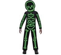 Child Glow in the Dart Stick Figure Skeleton Costume - 8-10 Years