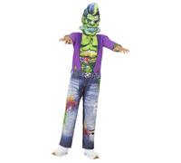 Child Graffiti Punk Frankenstein Halloween Fancy Dress Costume