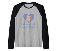 Child Grief Counselor Healing Hearts Trauma Support Raglan Baseball Tee