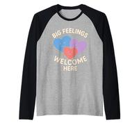 Child Grief Counselor Healing Hearts Trauma Support Raglan Baseball Tee