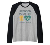 Child Grief Counselor Healing Hearts Trauma Support Raglan Baseball Tee