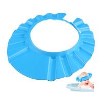 Child Hair Wash Shield Baby Shampoo Cap Shower Hat for Toddlers No Ear Pads Soft Elastic Heat Resistant 80° Fit Dark Blue