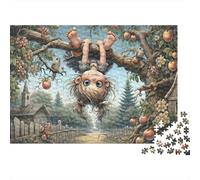 Child Hanging from Tree Jigsaw Puzzle for Adults 1000 Piece Jigsaw Puzzle Countryside Scene Relaxing Family Activity 38x26cm/1000pcs
