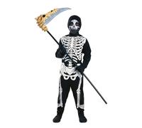 Child HAUNTED HOUSE SKELETON Boys Halloween Fancy Dress Costume Kids (881907)