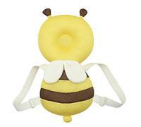 Child Head Protection Cushion Pad Kids Baby Safety Harness for Learning Walk Crawl Soft Mesh Back Cushion Pillow Infant Baby Head Protective Support Safety Walker Cute Bee Toddler Backpack Adjustable