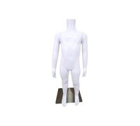 Child Headless Mannequin 76cm Matt White Kids Display Dummy with Rotating Arms, Full Body Plastic Retail Mannequin with Metal Base & Aluminium Stand