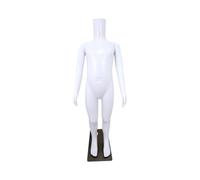 Child Headless Mannequin 99cm Matt White Kids Display Dummy with Rotating Arms, Full Body Plastic Retail Mannequin with Metal Base & Aluminium Stand