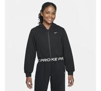 Nike Pro Fleece Older Kids' (Girls') Dri-FIT Full-Zip Hoodie - Black S