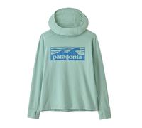Patagonia - Lightweight, stretchy hiking T-shirt - K's Cap SW Hoody Boardshort Logo Tones Thin Ice in Recycled Polyester - Kid Size M - Blue Blue M