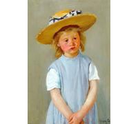 Child in a Straw Hat - Mary Cassatt - Notebook: 120 Lined Pages 6" x 9" Journal Diary Notepad