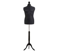 Child Kid Tailors Dummy Black Age 10/12 Dressmakers Fashion Students Mannequin Display Bust With A Black Wood Base