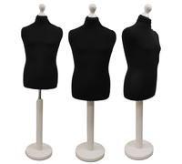Child Kids Age 10/12 Tailors Dummy Black Dressmakers Fashion Students Mannequin Display Bust With A White Wood Round Base