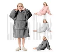 Child Kids Hoodie Blanket Pink, Velvet Touch Fabric With Ultra Soft Sherpa Fleece lining, Oversized Soft And Cosy