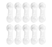 Child Lock | Sturdy Child Safety Lock - 10X Clear Secure Adhesive Childproof Cabinet Proofing for Security Kitchen Pantry Homes Rooms Kids Furniture