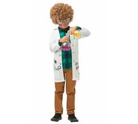 Child MAD SCIENTIST Fancy Dress Printed Jacket Costume Unisex Lab Coat Uniform