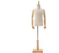 Child Mannequin Tailor Dummy Seamstress Model, The Height Can Be Adjusted, Wood Arm Movable for Shops, Small