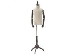 Child Mannequin Tailor Dummy Seamstress Model, The Height Can Be Adjusted, Wood Arm Movable for Shops, Small