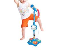 Child Microphone Toy, LED Stage Speaker, Portable Singing Microphone with Stand, Rechargeable Battery and Volume Control, Christmas Birthday Podcast Recording Party Teen Streaming Studio