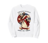 Child Of Changó Power Fire Thunder Deity Cuban Flag Sweatshirt