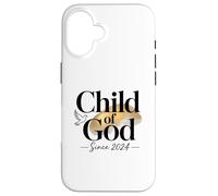 Child Of God Since 2024 Christian Newborn Blessing Case for iPhone 16