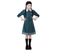 Girls Addams Family Wednesday Fancy Dress Costume (Age 7-9)