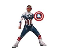 Child Official Marvel Deluxe Captain America Fancy Dress Costume