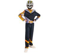 Rubies Official Power Rangers Cosmic Fury Black Ranger Costume, Childrens Fancy Dress, Size Age 7-8
