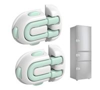 Child Proof Cabinet Locks - 2X Safe Quick and Easy Latches for Cabinet Doors, Versatile Fridge Locks for Kids, Secure Oven, Toilet, and More Multi-Purpose Child Safety Locks - Quick Install Latches F