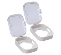 Child Proof Door Knob Covers, Baby Proofing Locks, ABS Reusable Handle Guards, 2 Pieces for Cabinets, Safety Keyholes, Toilet, Apartment, Kids’ Drawers, Refrigerator, 4x6x2.5cm