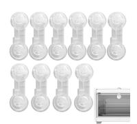 Child Proof Locks | Cabinet Door Lock for Child Safety - 10X Childproof Clear Secure Adhesive Cabinet Proofing for Security Furniture Pantry Homes Kids Kitchen Rooms
