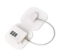 Child Proof Refrigerator Lock 1PC Cabinet Lock Safety Refrigerator Lock Safety Lock Punch-Free Child Password Lock Security Locks Sliding Closet Door Locks for Mayor Seguridad(White)