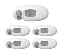 Child Proof Refrigerator Lock, Adhesive Fridge Safety Lock, Child Cabinet Drawer Secure Set, 5 Pack Kids Protection Locks, Anti Open Fridge Door Security Latch Home Safety Accessory 10x4.5x2cm