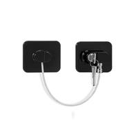 Child Proof Refrigerator Lock Safe Refrigerator Lock with Key Code Lock Safety Cabinet Lock Sliding Wardrobe Door Lock Home Limiter for Mayor Seguridad(Black)