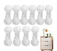 Child Proof Safety Locks,Child Safety Lock - Adhesive Locks for Drawer Doors '10 Piece Cabinet - Adhesive Locks for Drawer Doors' Wardrobe, Secure Lock