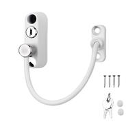 Child Proof Window Restrictors - Stainless Steel Standard Size | Safety Lock Set Security Sliding Cable with Keys Door Opening Stopper | Anti-Theft Protection for Home Apartment Bedroom Upstairs