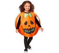 Child PUMPKIN Pie Fancy Dress Costume Halloween Kids Unisex Age 2-6 Fun Novelty