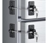 Child Refrigerator Locks Proofing Safety Locks with Strong ABS & Steel Wire, Traceless Transparent Adhesive for Fridge, Cabinets, Drawers, Ovens, Windows, Easy Install (White)