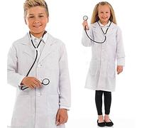 Child’s Laboratory Coat 10 12 14 and 16/17 Years, White, for Chemistry or Physics Lessons, 100% Cotton