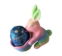 Child Safe Desktop Easter Rabbits Candy Basket Decoration Multifunctional Storage 4 Color for Festive Home Decorations Handheld Storage Holder Easter Gift