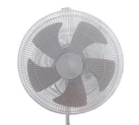 Child Safe Fan Cover Mesh Finger Injury Prevention Dust Protection Washable Polyester Black White 40-50cm Easy Clean Drawstring Design for Floor Table Fan(White)